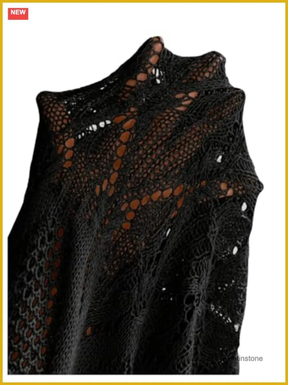 Crochet Swim Cover Up High Slit Sheer Maxi Beach Skirt
